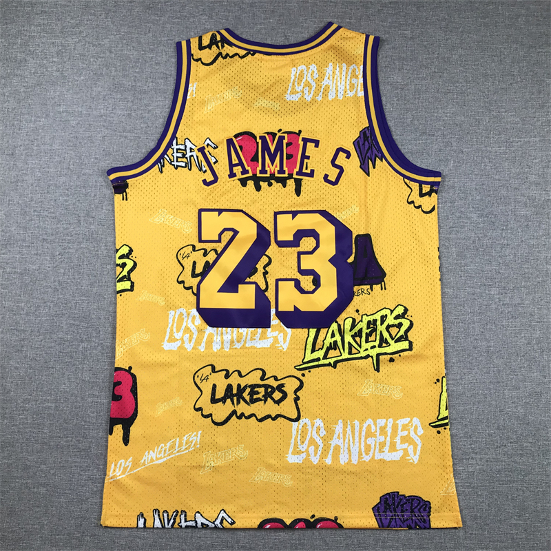 Men Los Angeles Lakers #23 James Yellow 2024 NBA Jersey